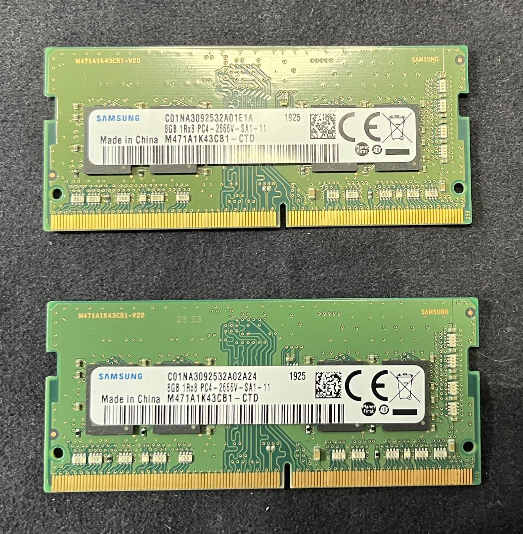 ★ノートPC用★260PIN　SODIMM DDR4 8GB*2枚セット★C