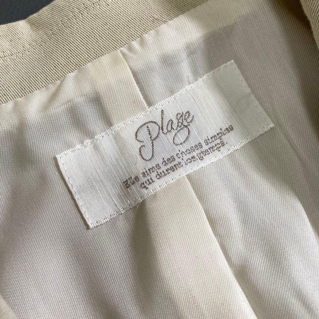 美品 プラージュ Plageエクリュ ダブルテーラードジャケット 38 ベージュ