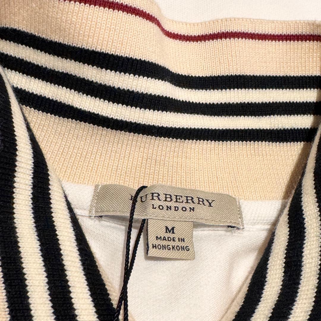 新品 バーバリー ロンドン ポロシャツ 白ポロシャツ トップス M