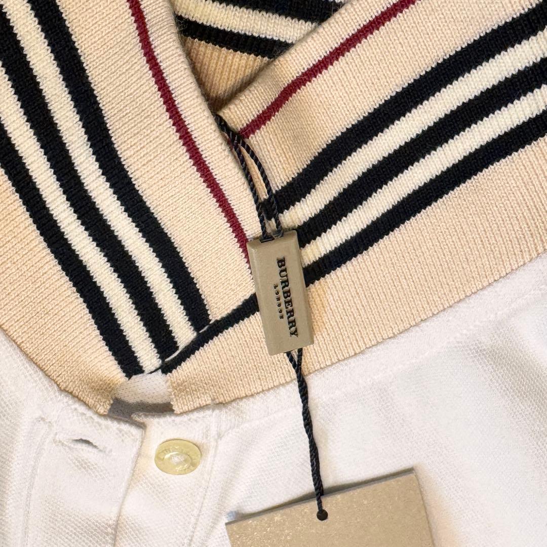 新品 バーバリー ロンドン ポロシャツ 白ポロシャツ トップス M