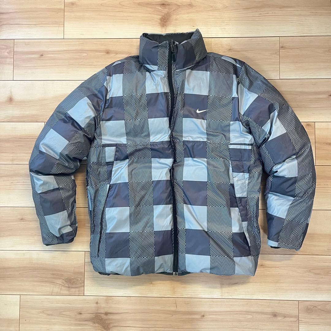 希少 ナイキ NIKE リバーシブル ダウンジャケット L 黒 ヌプシ 肉厚