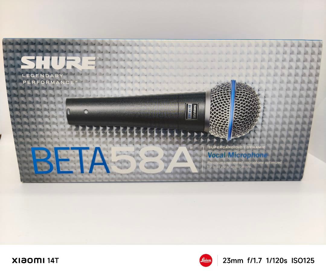 【ほぼ未使用品】SHURE BETA 58Aダイナミックマイク 正規品 プロ仕様