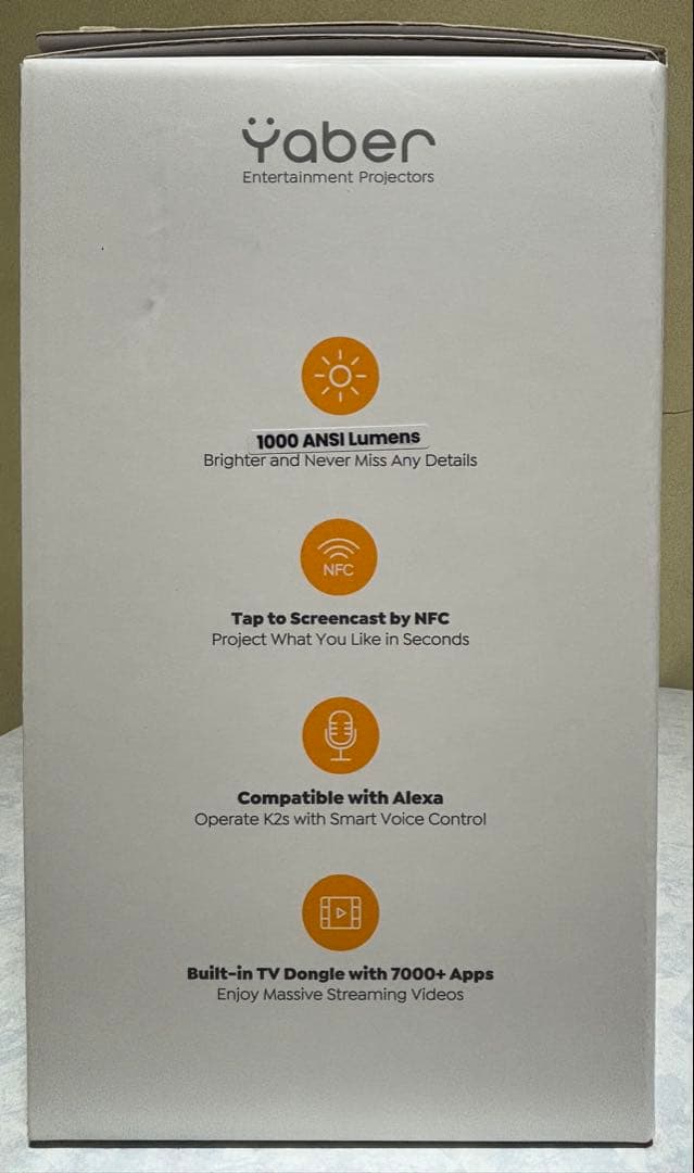 Yaber K2sスマートエンターテインメントシアタープロジェクター【中古品】