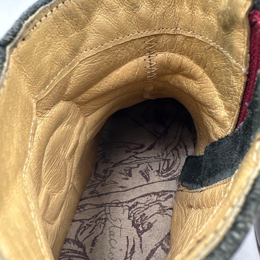 エスタシオン うずまき ショートブーツ【M】23cm ブラック サイドジップ