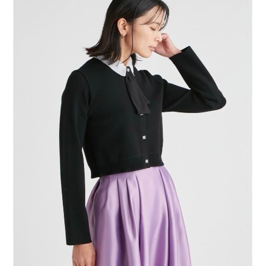 CELFORD デタッチャブル総針カーディガン　ブラック