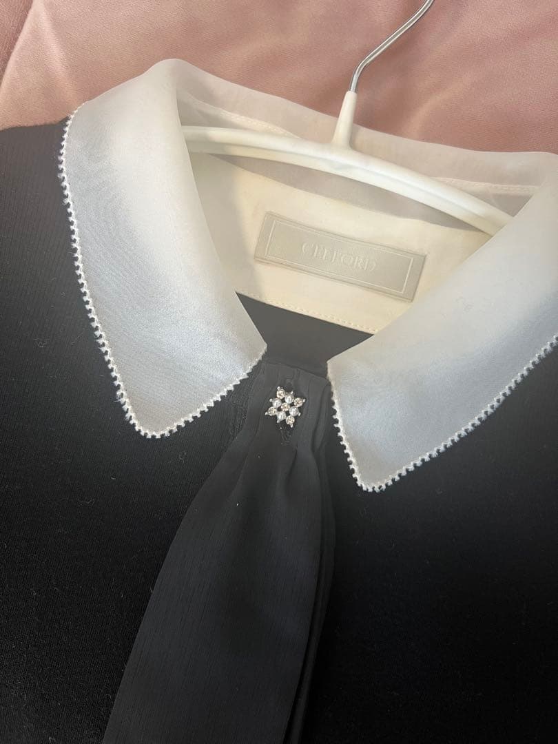 CELFORD デタッチャブル総針カーディガン　ブラック