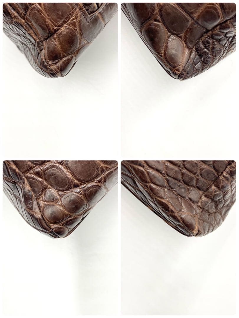 定価50万 JRA認定 マットクロコ ボストンバッグ 2way クロコダイル