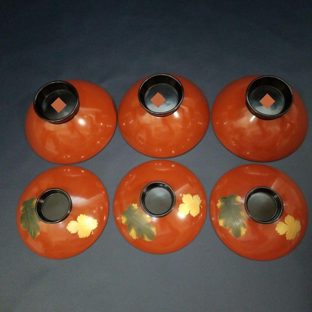 能登輪島塗 塩徳屋漆器店 菊紋沈金色蒔絵 吸物椀 懐石椀 見返し菊詰沈金 2客