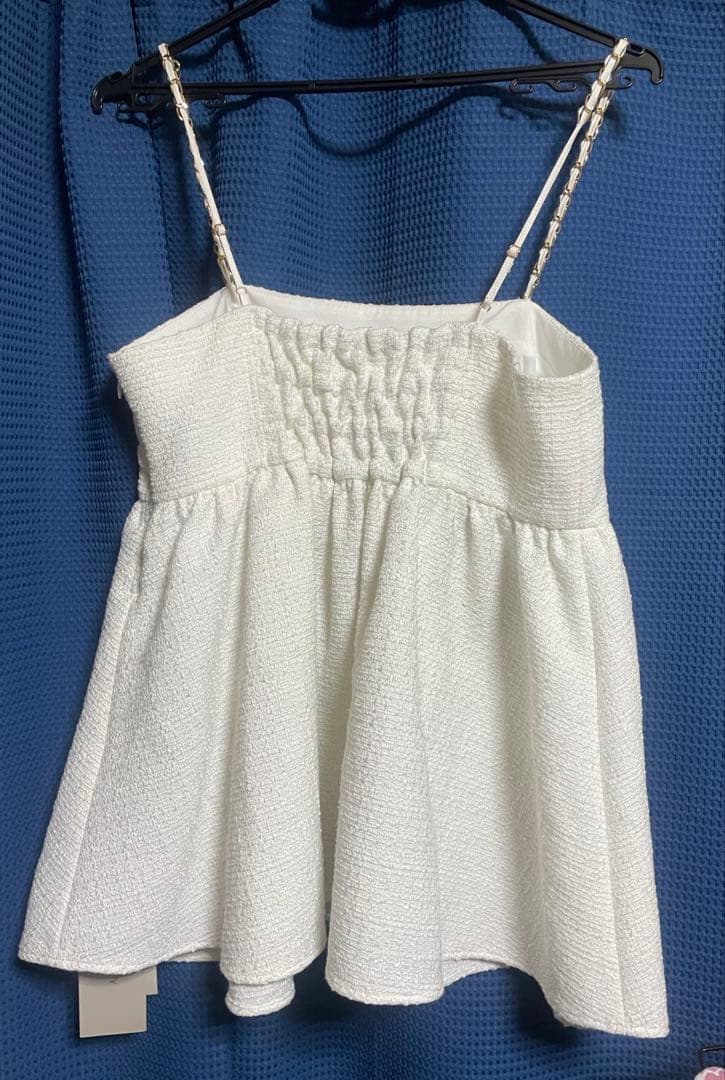 ジャスグリッティー　チェーンストラップツイードキャミビスチェ