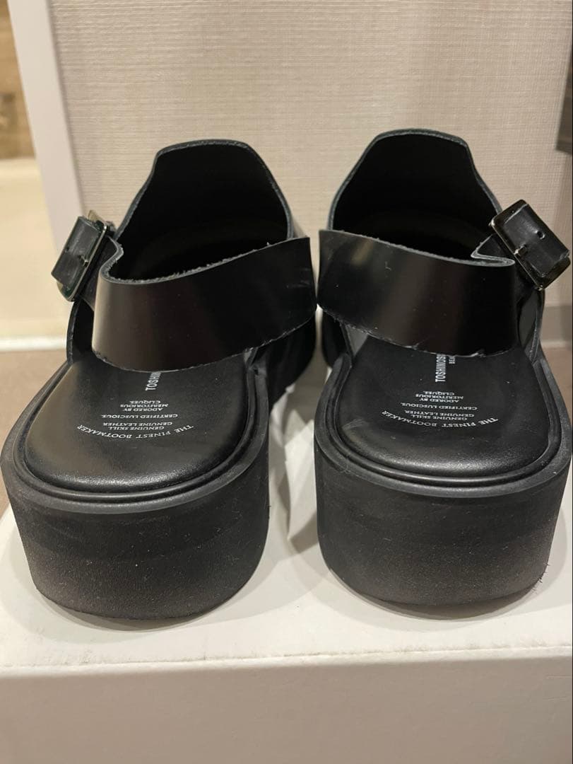 Beautiful Shoes 厚底レザーサンダル【24センチ】