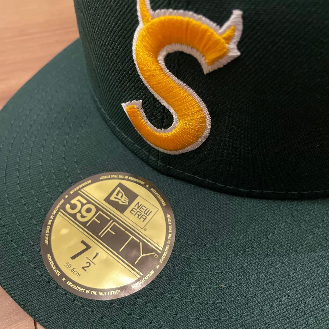 Supreme S Logo New Era キャップ グリーン 7 1/2