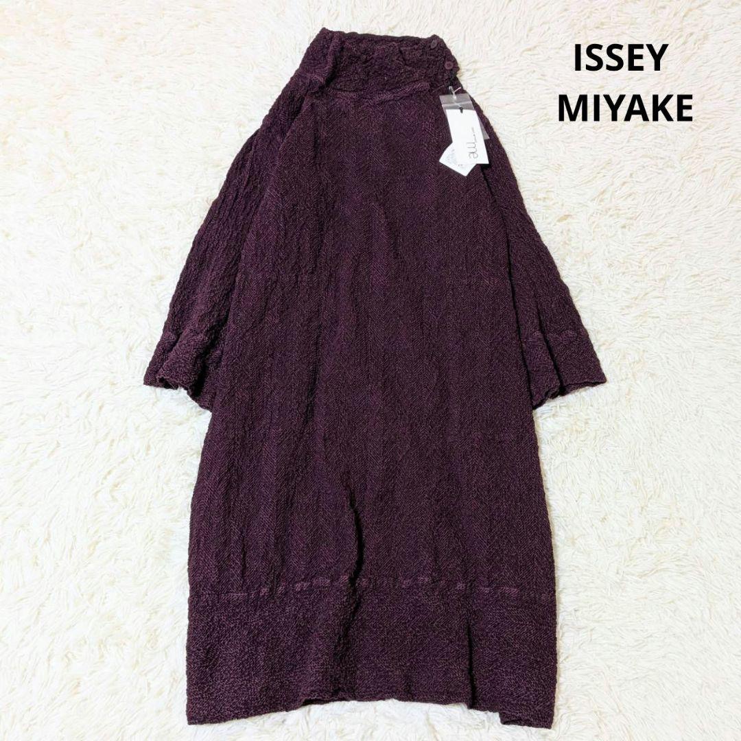 イッセイミヤケ 2025年モデル ロングワンピース ボルドー フリーサイズ