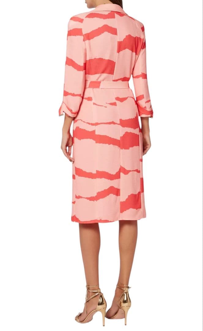 新品ELISABETTA FRANCHI♡アブストラクトプリント♡コートドレス