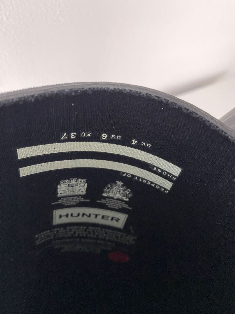 HUNTER 長靴 バックル付き　UK4 EU37 US6