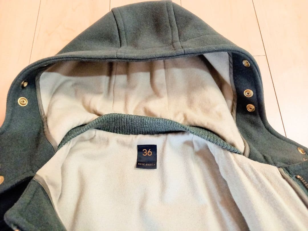 値引き❗　SCYE BASICS オリーブ ダッフルコート S 日本製　美品
