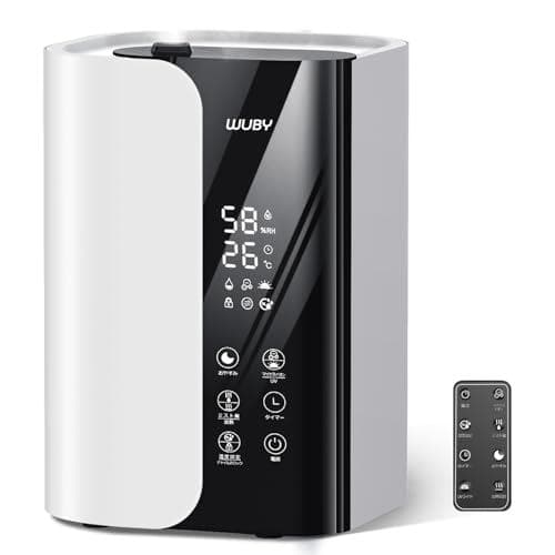 加湿器 大容量 6L 【5重除菌浄化 & マイナスイオン & 加熱式】_corg