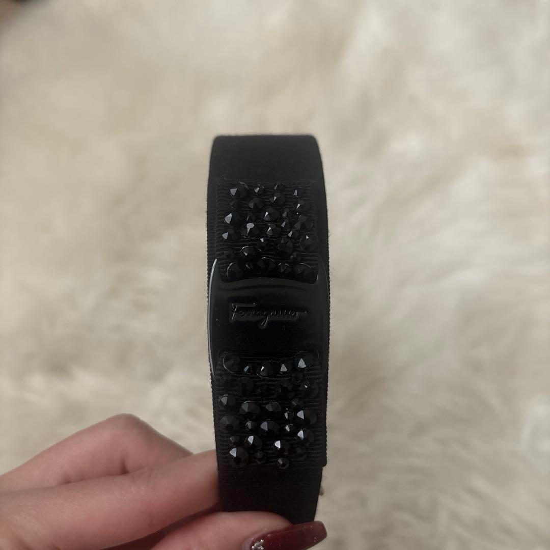 Salvatore Ferragamo ビジュー付きヘアバンド ブラック