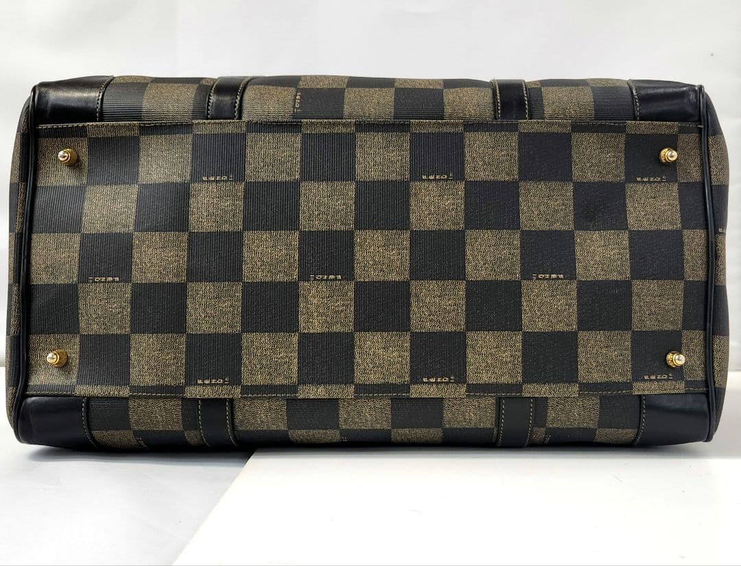 【良品】FENDI フェンディ ペカン柄 ブロック ボストンバッグ 40㎝