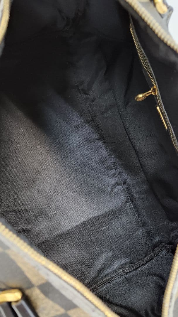 【良品】FENDI フェンディ ペカン柄 ブロック ボストンバッグ 40㎝