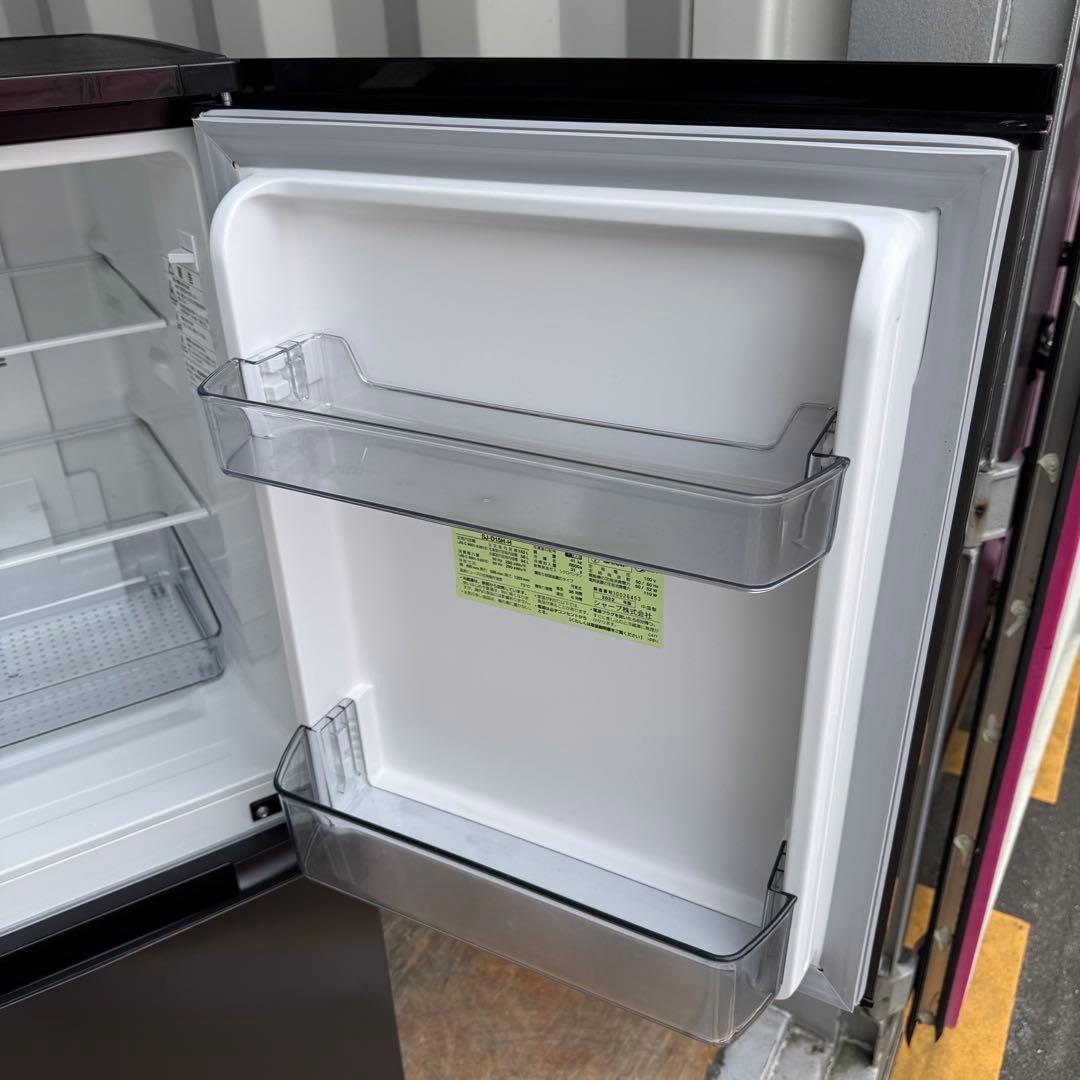 C7521★2022年製美品★シャープ 冷蔵庫 右.左開き 一人暮らしブラック系