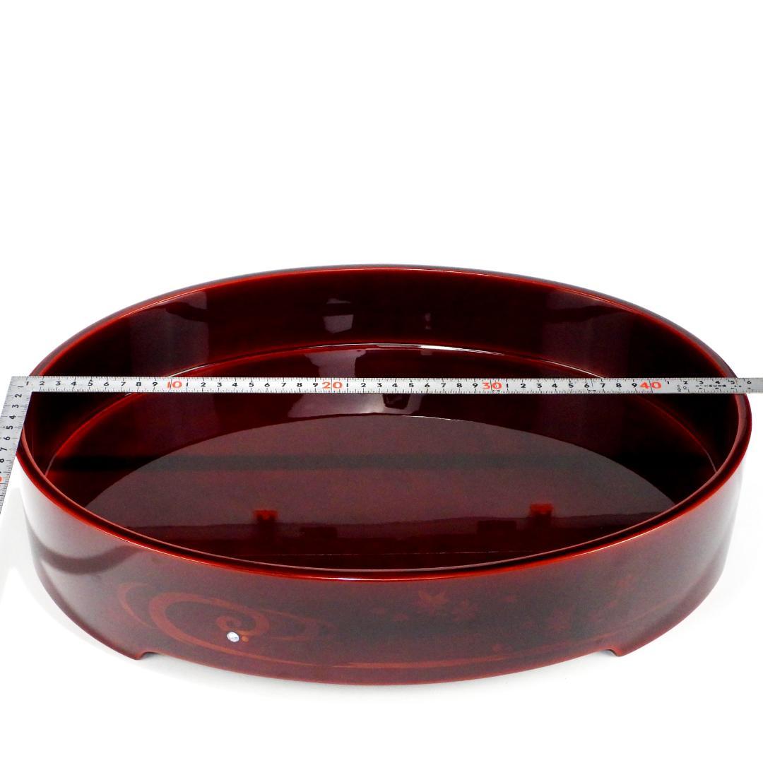 哲斎作 輪島塗 おおばち すしざら揃 溜すかし 絵変り蒔絵 共箱 共布