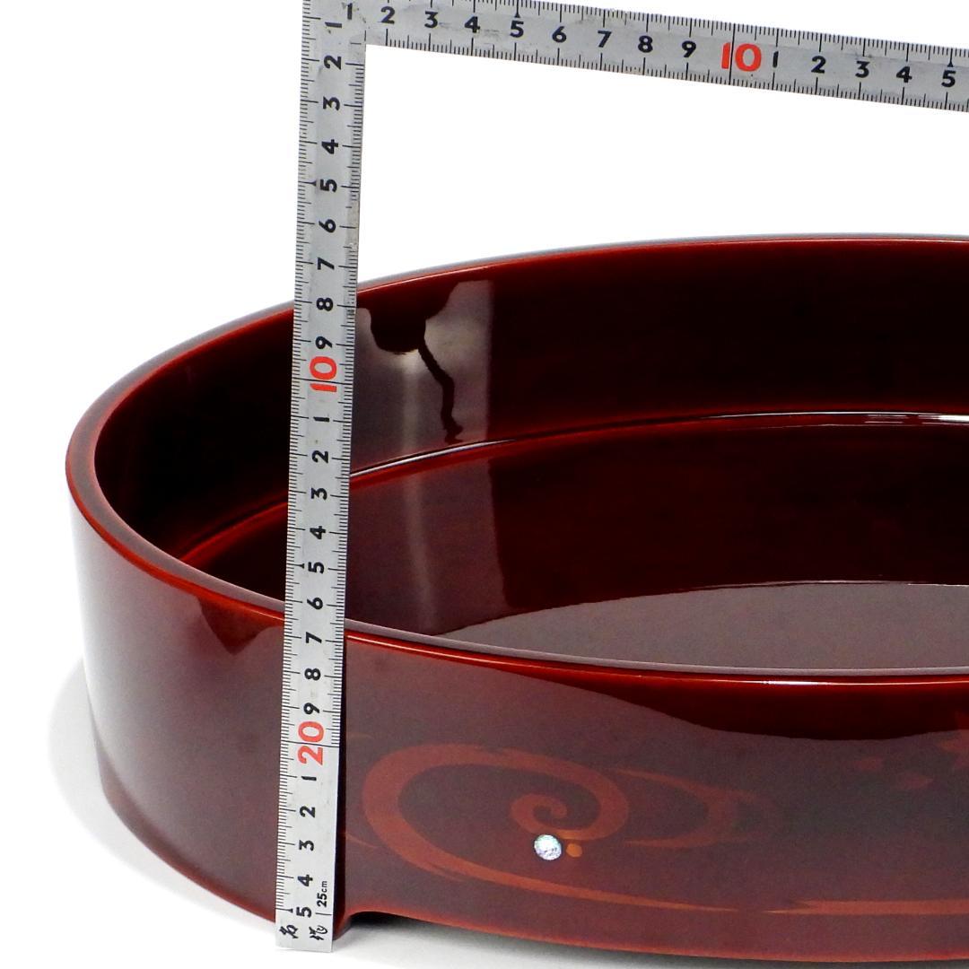 哲斎作 輪島塗 おおばち すしざら揃 溜すかし 絵変り蒔絵 共箱 共布