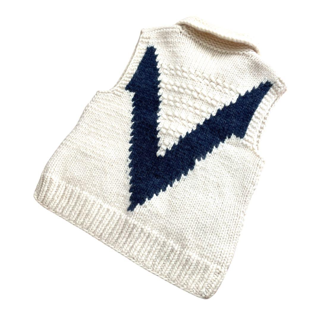 激レア 80s90s 旧タグ KANATA USFA V字 カウチン ベスト