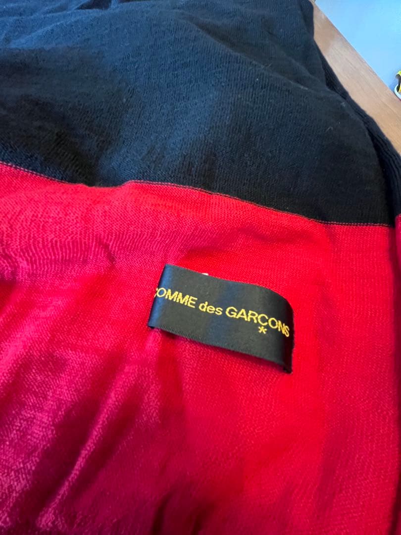 【COMME des GARCONS】ロングストール 赤×黒