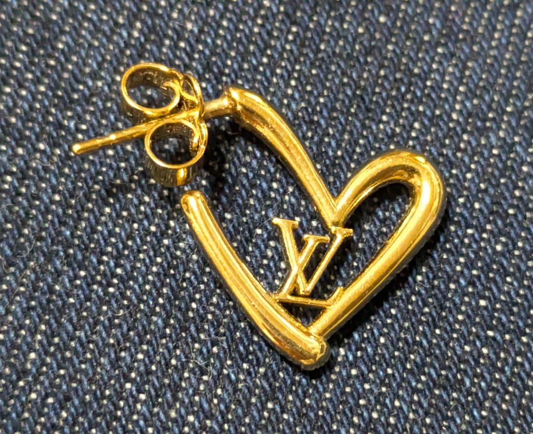 【片耳のみ】ルイヴィトン ブックル ドレイユ ハート フォーリンラブ ピアス