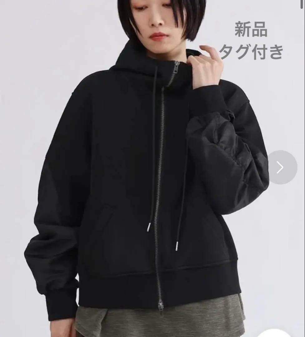 新品　ラシュッド　定価¥1万9000円　ギャザースリーブジップアップパーカー