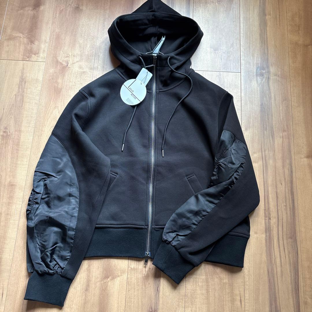 新品　ラシュッド　定価¥1万9000円　ギャザースリーブジップアップパーカー