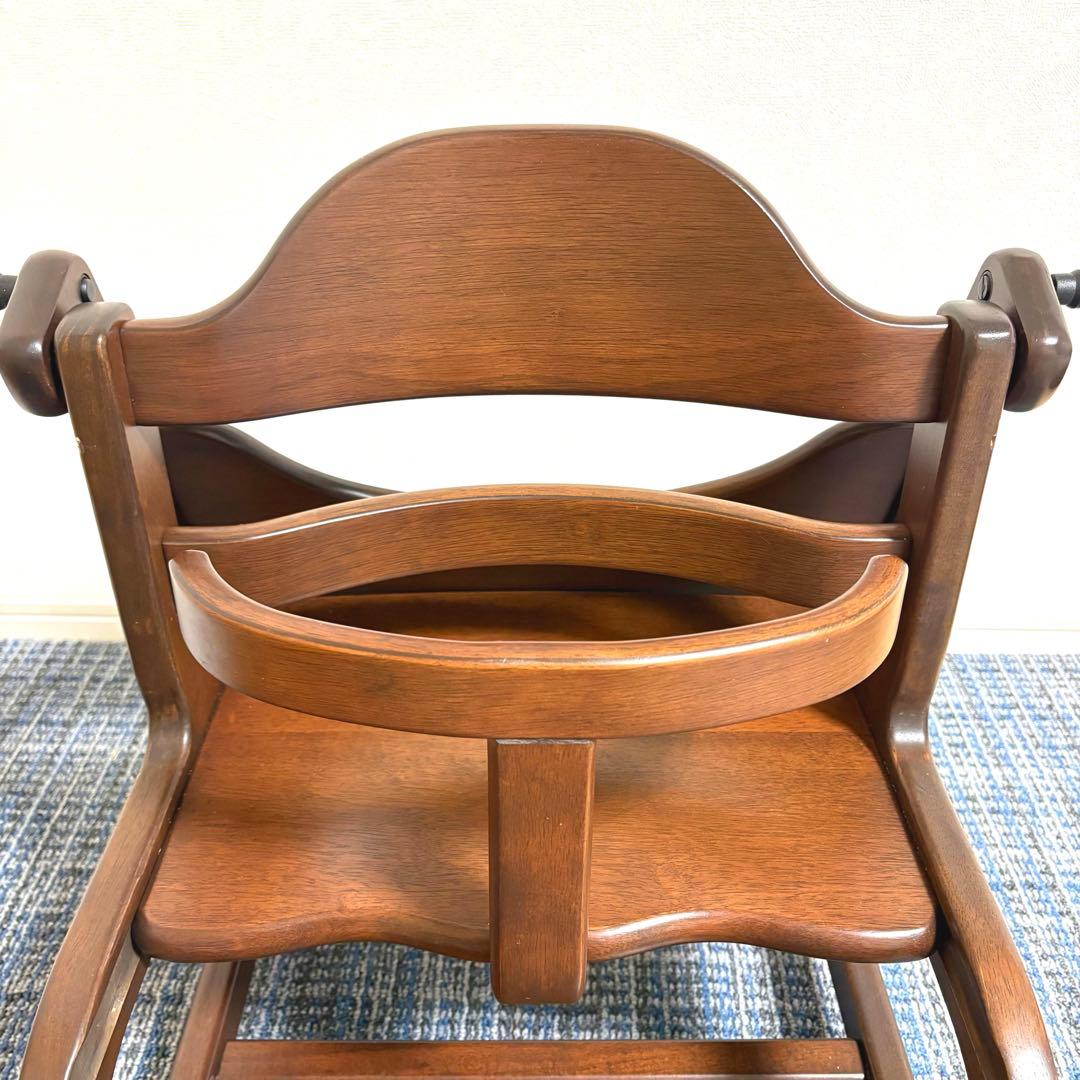 大和屋 すくすくローチェアⅡ ダークブラウン テーブル付き ガード付き