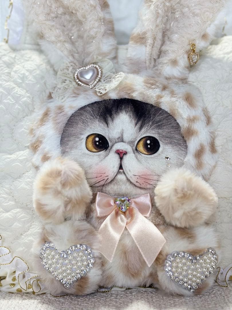 ゆ*ら様 コヤンイサムチョン　ハンドメイド　ギャザーバッグ　マンドゥちゃん　ホワ