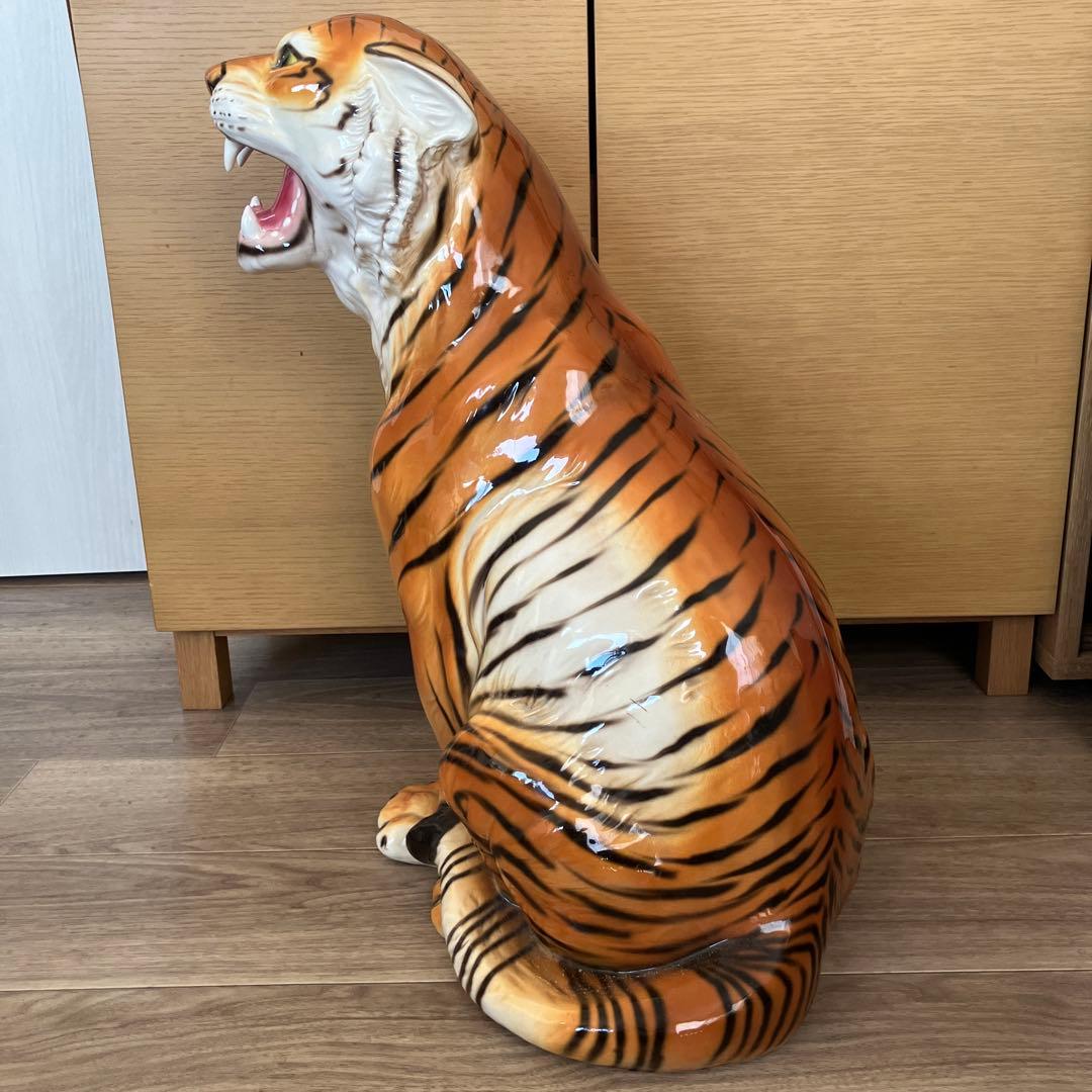 豹　イタリア製　陶器の置物