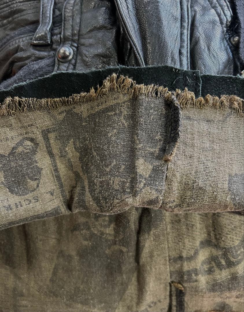 14th Addiction 山羊革レザースカート　y2k グランジ