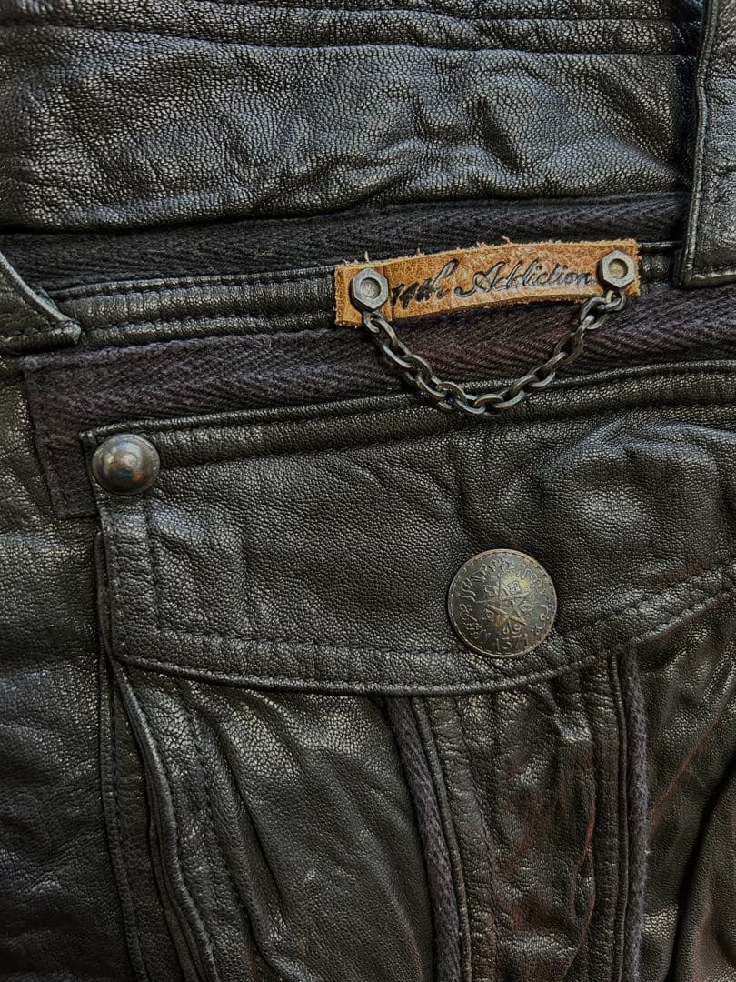 14th Addiction 山羊革レザースカート　y2k グランジ