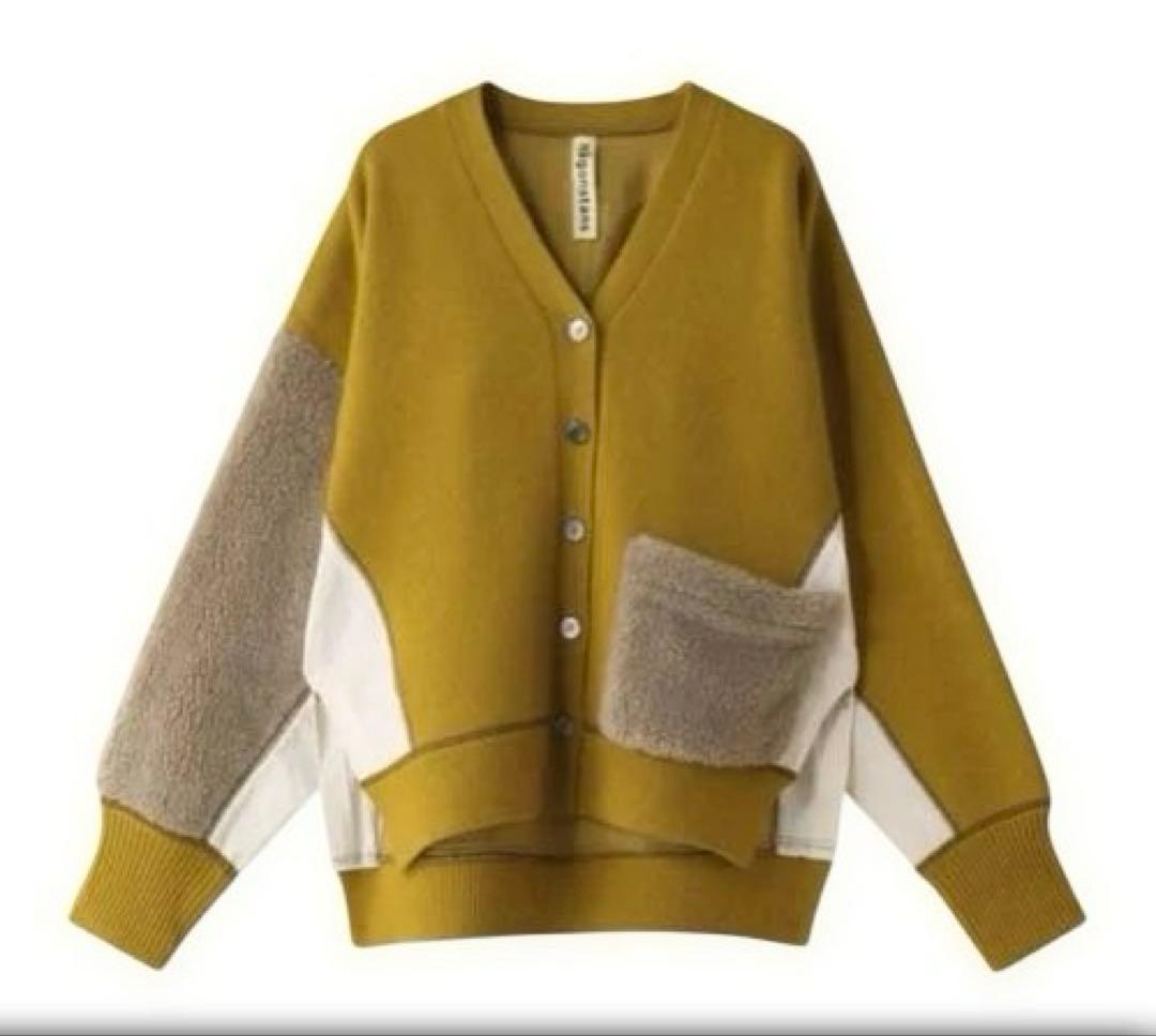 nagonstans（ナゴンスタンス）メリノウールkint &ボア　カーディガン