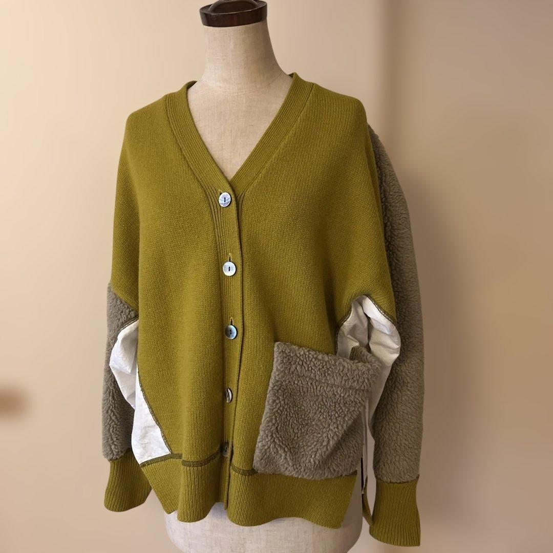 nagonstans（ナゴンスタンス）メリノウールkint &ボア　カーディガン