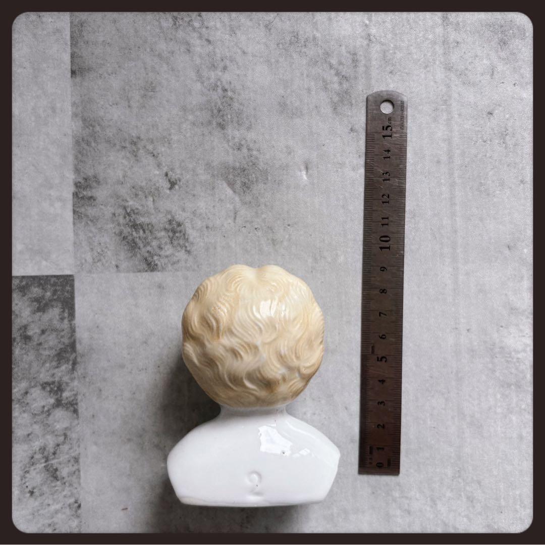 アンティーク ブロンドチャイナヘッドドール　ヘッドパーツ ビスクドール