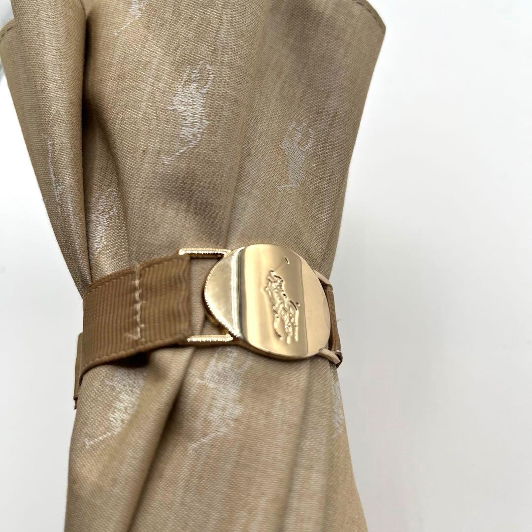 ✨美品✨【ラルフローレン】日傘　ブラウン　茶色　ロゴ　遮光