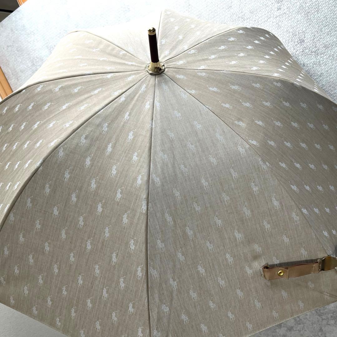 ✨美品✨【ラルフローレン】日傘　ブラウン　茶色　ロゴ　遮光