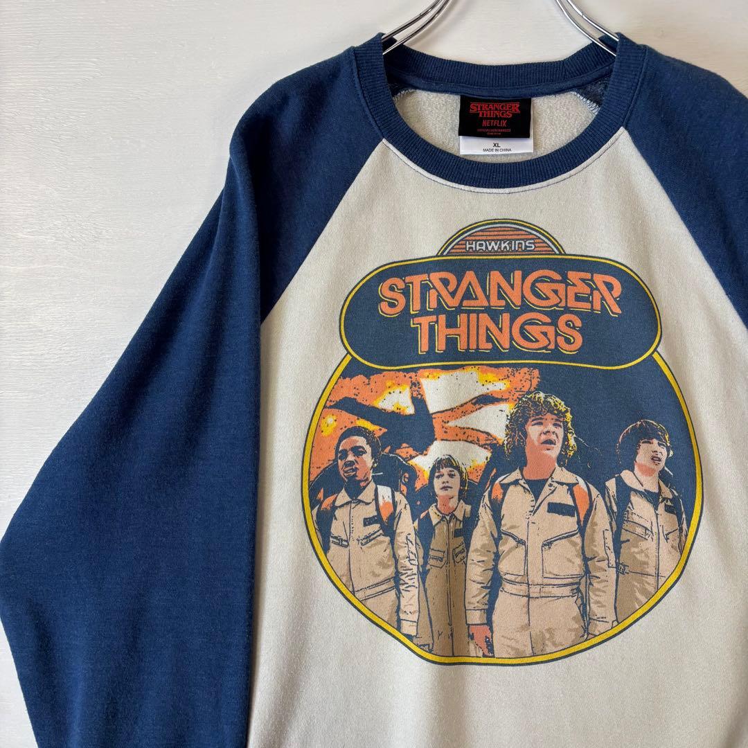 ストレンジャーシングス ラグランスウェット　　ゴーストバスターズ　XLサイズ