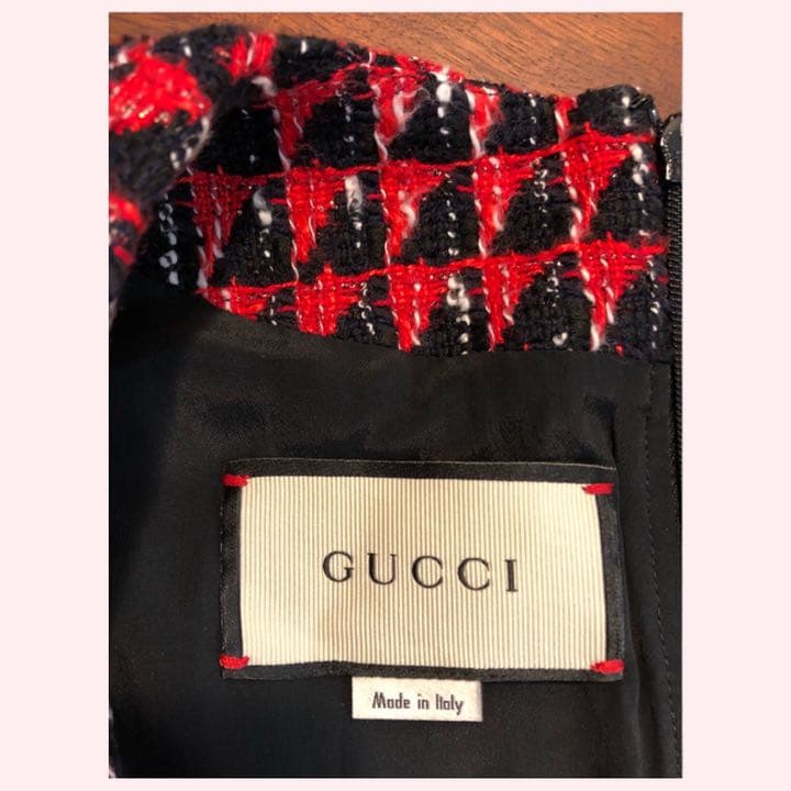 ★GUCCI★ツイードワンピース　リボン