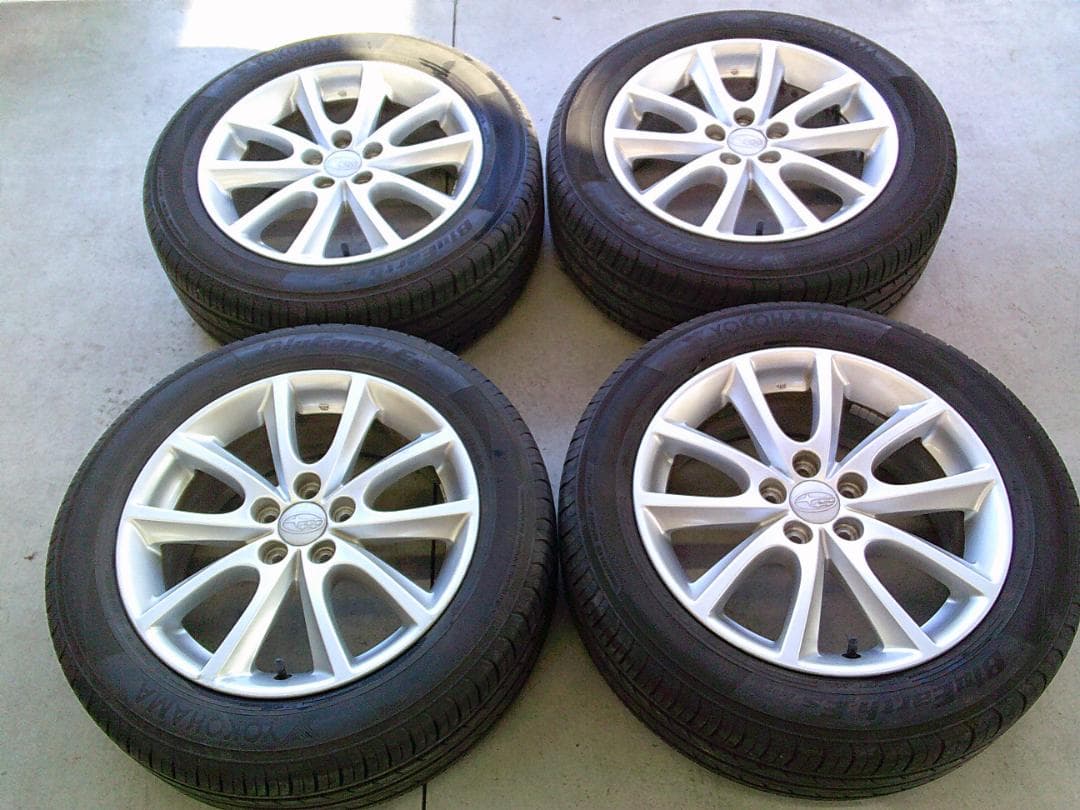 送料込☆中古セット☆ヨコハマ☆205/55R16☆スバル純正☆インプレッサ等