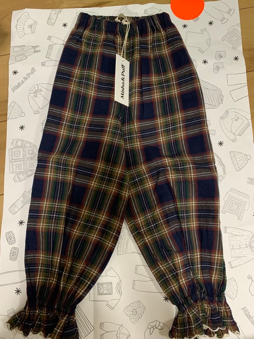 ボトムス・スパッツ misha and puff zuzu pant 5y ink plaid