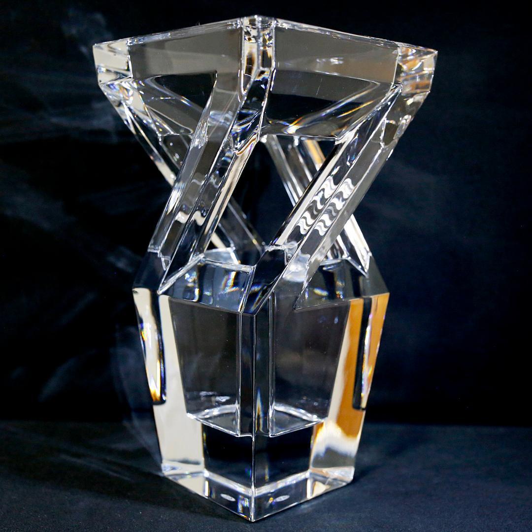 【極美品 送料込み】バカラ アーキテクチャー クリスタル フラワーベース 花瓶