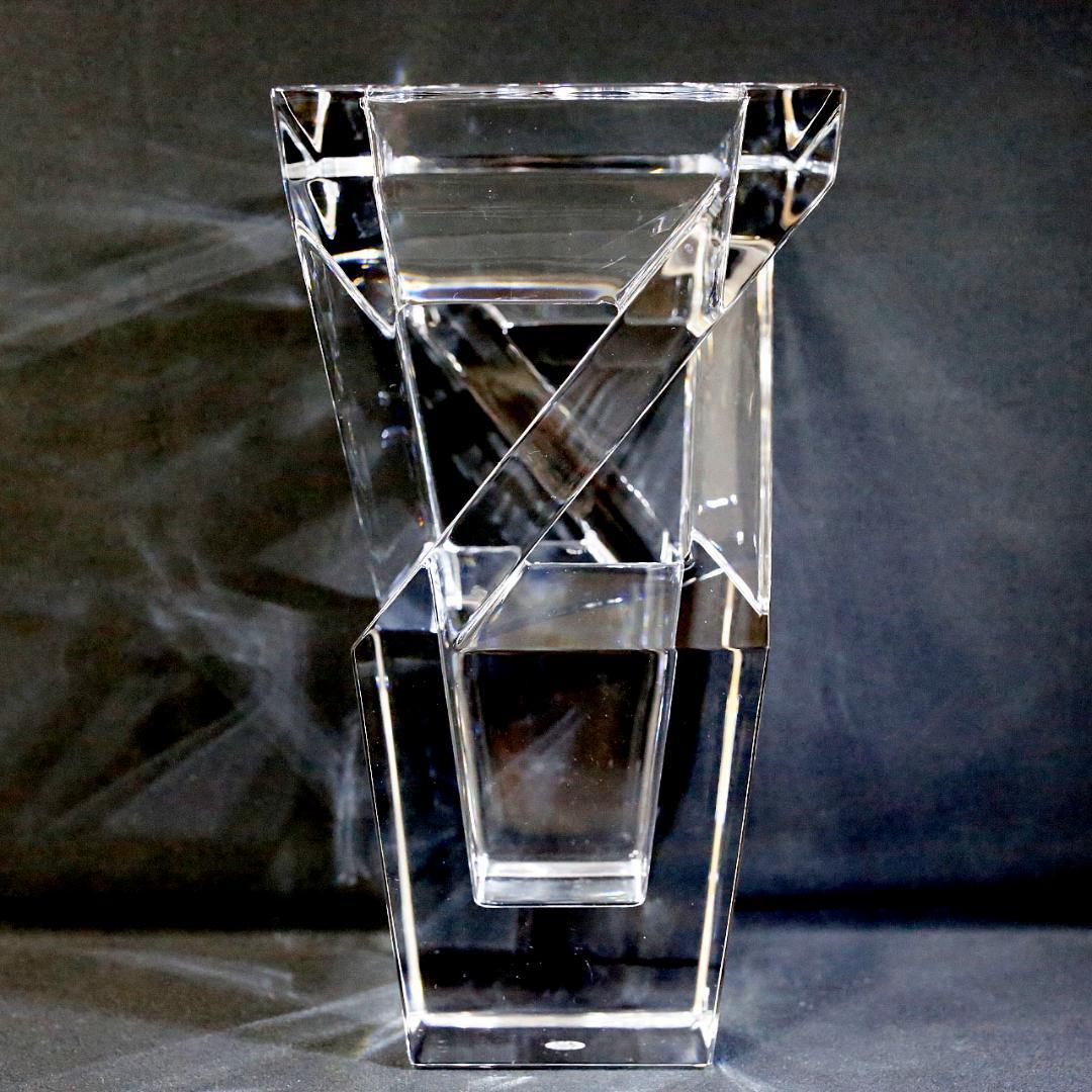 【極美品 送料込み】バカラ アーキテクチャー クリスタル フラワーベース 花瓶