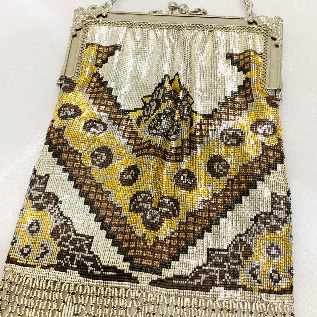 【超希少】Karat キャラット メタルビーズ バッグ チェーン 両面模様 総柄