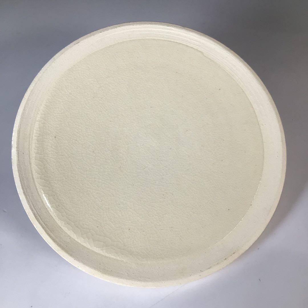 Ｎ９９６　水指　『鳴滝窯　橋本城岳造』『金彩色絵春秋草花文』　共箱　茶道具