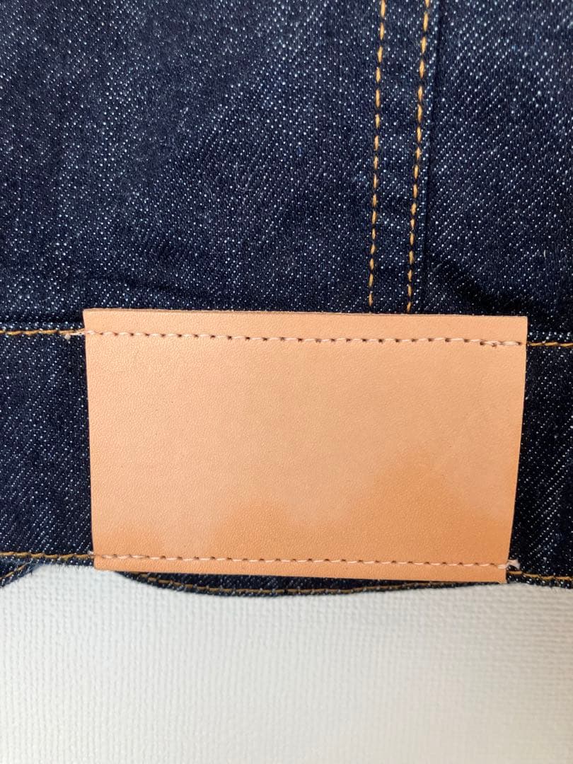 【スースースー　コンフォート】サイズ38 ダークデニム ボタンフロントジャケット